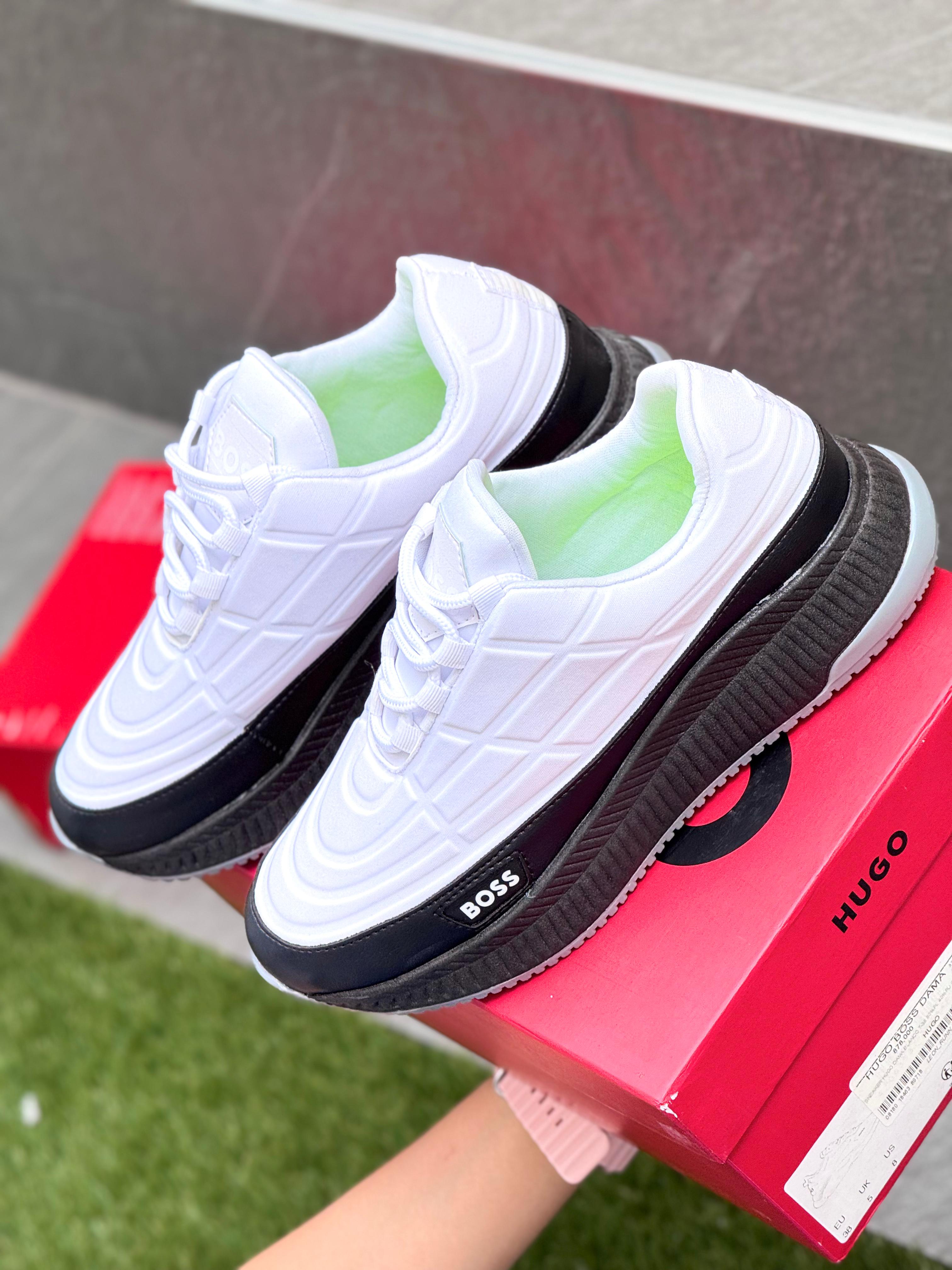 TENIS HIGO BOSS BLANCO X NEGRO